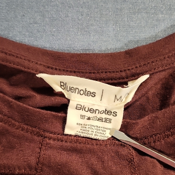 Bluenotes Dark Plum Women's Asymetrical Mini Dress Size M - Picture 2 of 6